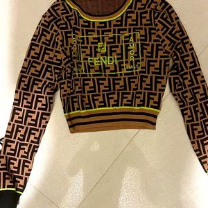 Fendi long sleeve sweatshirt sweater